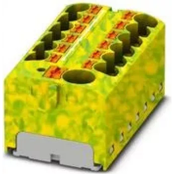 Phoenix Contact PTFIX 10/12X4-GNYE Verteilerblock, Push-in, 10 mm², Grün/Gelb 1153438