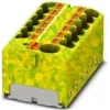Phoenix Contact PTFIX 10/12X4-GNYE Verteilerblock, Push-in, 10 mm², Grün/Gelb 1153438