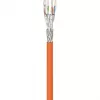 Wentronic Goobay Cat.7 S/FTP (PiMF) Massivkupfer-Installationskabel, 100 m, LSZH, Orange 91888