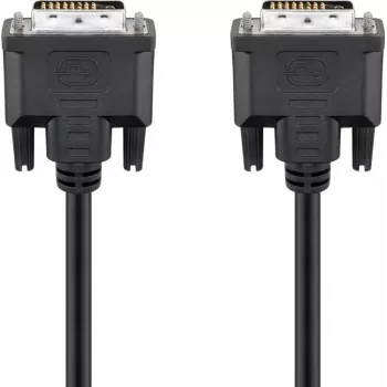 Wentronic goobay DVI-D Dual Link Kabel 0,5m Schwarz mit Rändelschrauben 93295