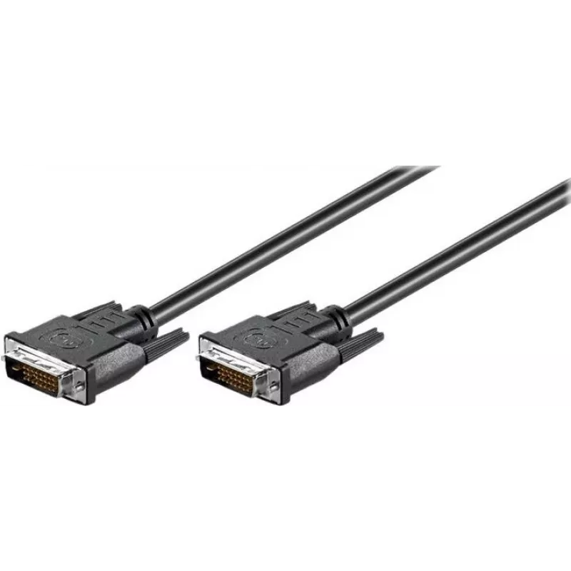Wentronic goobay DVI-D Dual Link Kabel 0,5m Schwarz mit Rändelschrauben 93295