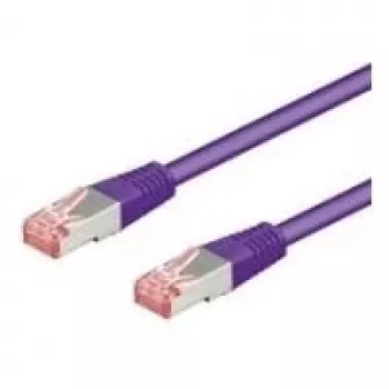 Wentronic Goobay CAT 6 Patchkabel, S/FTP (PiMF), Violett, 15 m - LSZH Halogenfrei, Kupfer 93538