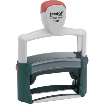 Trodat Professional 5205 Selbstfärbender Textstempel, 6 Zeilen, 66 x 22 mm, schwarzes Stempelkissen enthalten