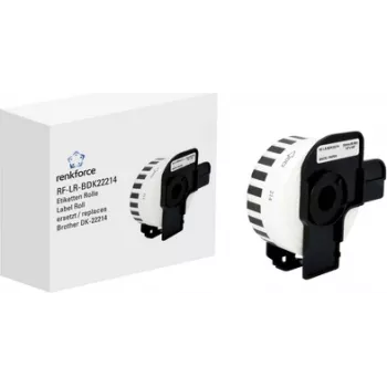 Renkforce Etikettenband kompatibel mit Brother DK-22214 12 mm x 30,48 m Papier Weiß RF-6027528