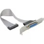 Delock Slotblende 1 x Parallelport DB25 Buchse auf 26-Pin IDC - 25 cm 84300