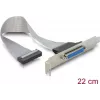 Delock Slotblende 1 x Parallelport DB25 Buchse auf 26-Pin IDC - 25 cm 84300