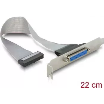 Delock Slotblende 1 x Parallelport DB25 Buchse auf 26-Pin IDC - 25 cm 84300