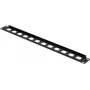 Renkforce 19 Zoll 1 HE 12-Port-Patchpanel-Frontplatte für XLR/USB/BNC-Buchsen, Schwarz (RF-7116962)