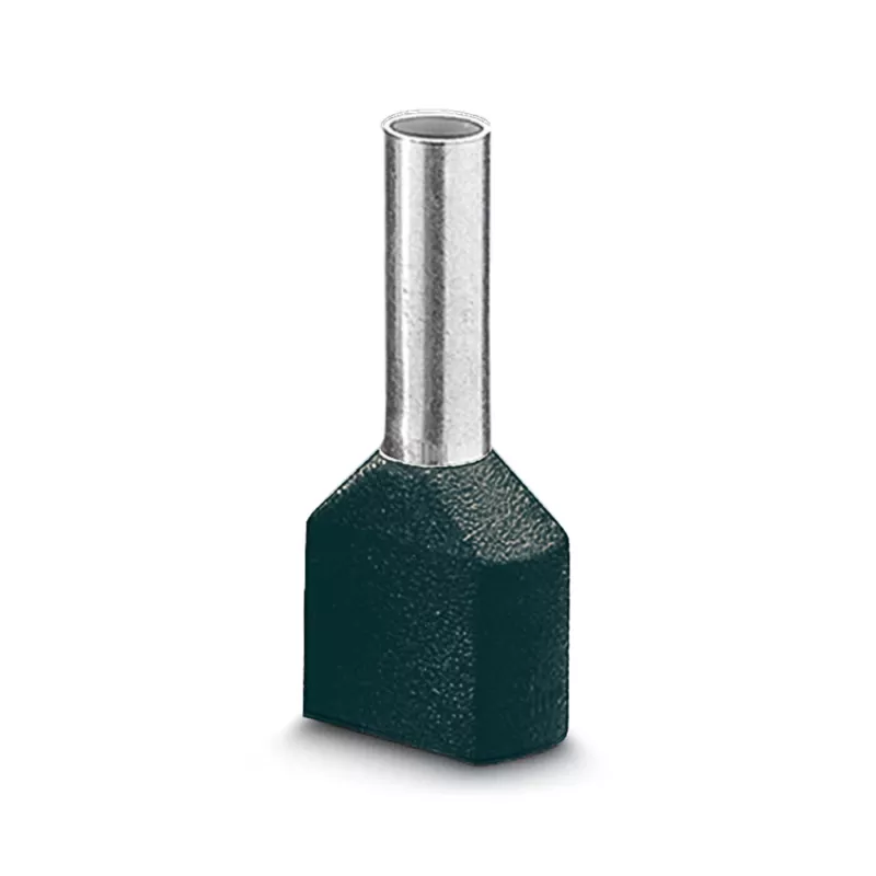 LAPP Zwillings-Aderendhülse, 0,75 mm², 8 mm, teilisoliert, grau, 500 Stück 61802000