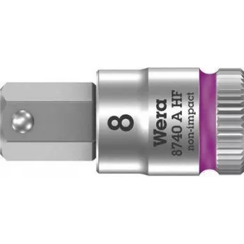 Wera 05003339001 Zyklop 3/8 Zoll Sechskant-Steckschlüssel 8x28 mm mit Haltefunktion