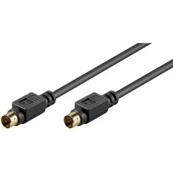 Goobay AVK 157 S-Video Kabel 1m Stecker zu Stecker Schwarz 50057