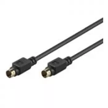 Goobay AVK 157 S-Video Kabel 1m Stecker zu Stecker Schwarz 50057