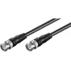 Wentronic Goobay BNC-Verbindungskabel, Schwarz, 2 m - BNC-Stecker zu BNC-Stecker (50086)