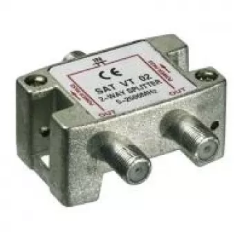 Wentronic Goobay 2-fach SAT-Verteiler 5-2500 MHz F-Typ (67001)
