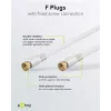 Wentronic Goobay SAT-Verbindungskabel, 100% abgeschirmt, vergoldet, weiß, 7,5 m - F-Stecker auf F-Stecker (67294)