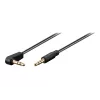 Wentronic Goobay 3,5 mm Stereo-Klinkenkabel, 1 m, Schwarz, gerade zu 90° gewinkelt, Stecker zu Stecker 67783