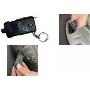IWH Digitales Reifendruckmessgerät & Profiltiefenmesser mit LCD-Anzeige, PSI, KPa, bar, kg/cm², 1 Stk. (75562)