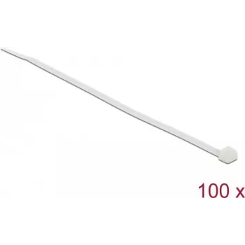 Delock Kabelbinder transparent L 200 x B 3,6 mm 100 Stück (18606)