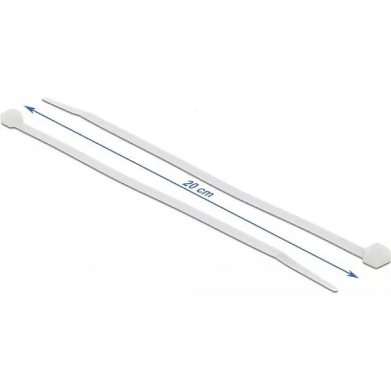 Delock Kabelbinder transparent L 200 x B 3,6 mm 100 Stück (18606)