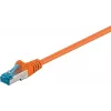 Wentronic 95605 CAT6a Patchkabel, RJ45 Stecker zu Stecker, 1,5 m, Orange