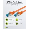 Wentronic 95605 CAT6a Patchkabel, RJ45 Stecker zu Stecker, 1,5 m, Orange