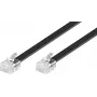 Wentronic Goobay RJ12 Modularkabel, 6P6C Stecker-Stecker, 15 m, Schwarz 50324