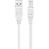 Wentronic 96186 USB 2.0 Kabel, USB-A Stecker auf USB-B Stecker, 1,8 m, Weiß