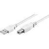 Wentronic 96186 USB 2.0 Kabel, USB-A Stecker auf USB-B Stecker, 1,8 m, Weiß