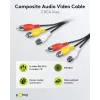 Wentronic AVK 354-300 3,0m 3x RCA Stecker auf 3x RCA Stecker AV-Kabel - Schwarz 50382