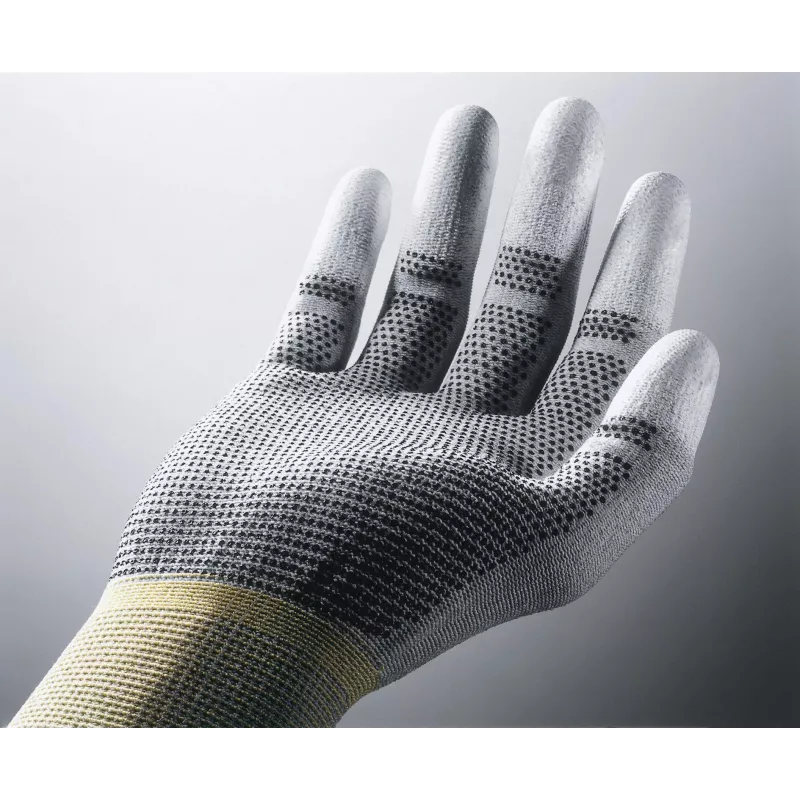 Uvex Unipur Carbon Nylon-Strick-Schutzarbeitshandschuhe, Größe 10, Grau/Schwarz, PU-Handflächenbeschichtung, Antistatisch 6055610
