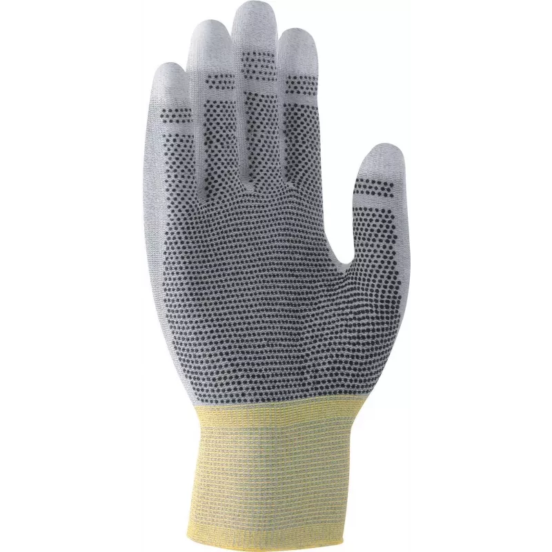 Uvex Unipur Carbon Nylon-Strick-Schutzarbeitshandschuhe, Größe 10, Grau/Schwarz, PU-Handflächenbeschichtung, Antistatisch 6055610