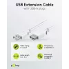 Wentronic USB 2.0 A Stecker auf Buchse Verlängerungskabel 5m Weiß 96288