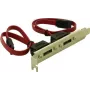 Delock Slotblende intern 2x SATA zu 2x eSATA extern (65116)
