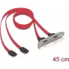 Delock Slotblende intern 2x SATA zu 2x eSATA extern (65116)