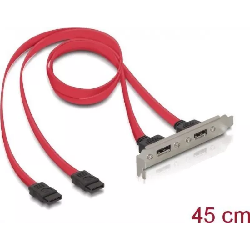 Delock Slotblende intern 2x SATA zu 2x eSATA extern (65116)
