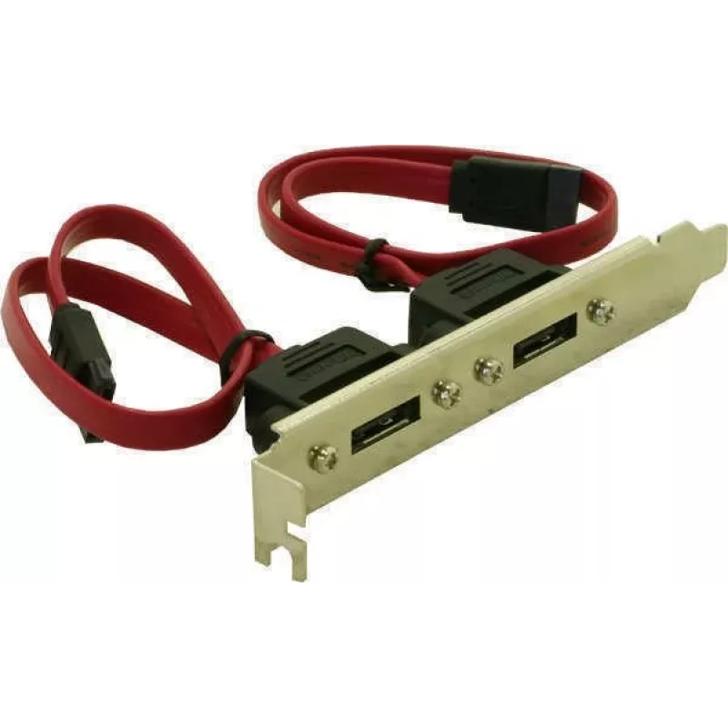 Delock Slotblende intern 2x SATA zu 2x eSATA extern (65116)