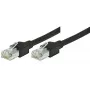Tecline S/UTP Cat5e Patchkabel, 0,3 m, RJ-45 Stecker auf Stecker, Schwarz 719003S
