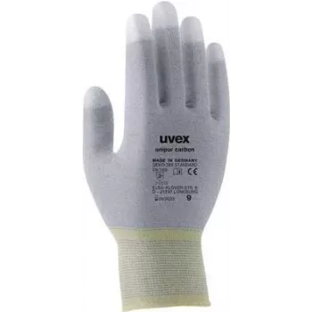 Uvex Unipur Carbon Nylon-Strick-Schutzhandschuhe, PU-beschichtete Handfläche und Fingerspitzen, ESD-sicher, Größe 8 6055608