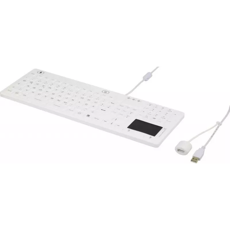 Renkforce iM-IKB110-WH USB-Tastatur QWERTZ Deutsches Layout Schwarz-Weiß