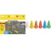 FABER-CASTELL EBERHARD FABER Straßenkreide Maus, 6-teilige Kartonverpackung, ergonomische Mausform, leuchtende Farben, wasserlöslich - 1 Stück (526561)