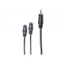 shiverpeaks BASIC-S Audio Y-Adapter Kabel, 3,5mm Stereo Stecker auf 2x 3,5mm Stereo Buchsen, 0,2m, Schwarz BS30761