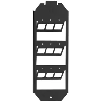 Rutenbeck KMK-GT 3 Modulare Blende mit Einsatz für Bodenboxen, 9 Ports, Schwarz RAL 9005 17000033