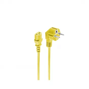 shiverpeaks BASIC-S Schuko auf IEC C13 Stromkabel, 1,8 m, Gelb BS09-05182
