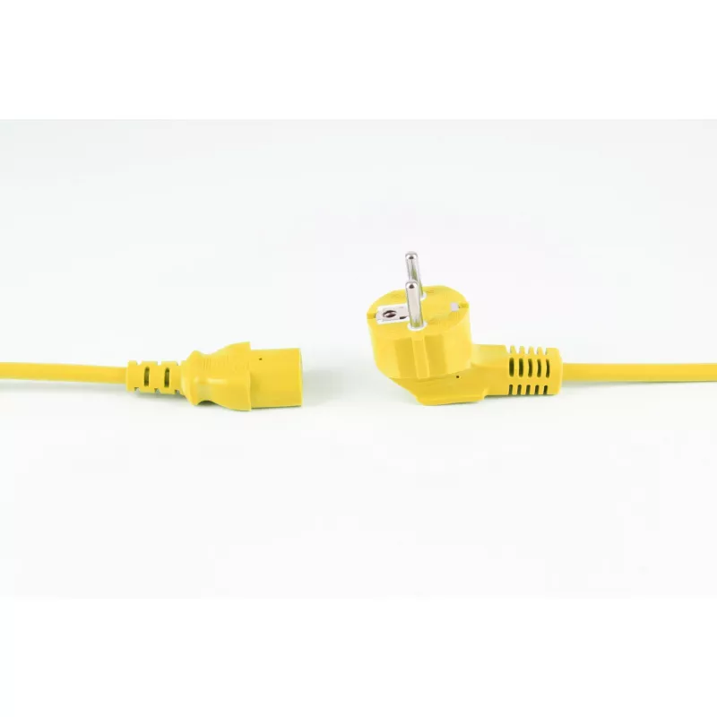 shiverpeaks BASIC-S Schuko auf IEC C13 Stromkabel, 1,8 m, Gelb BS09-05182