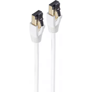 SHIVERPEAKS BASIC-S Cat.8 F/FTP Patchkabel, 5 m, Weiß, RJ45 auf RJ45, 40 Gbps, 2000 MHz, 568B BS08-41056