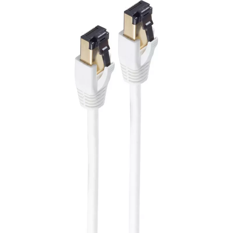 SHIVERPEAKS BASIC-S Cat.8 F/FTP Patchkabel, 5 m, Weiß, RJ45 auf RJ45, 40 Gbps, 2000 MHz, 568B BS08-41056