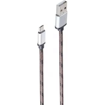 shiverpeaks BS14-50079 USB 2.0 Kabel, USB-A auf Micro-USB B, 0,9 m, Braun