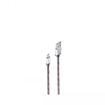 SHIVERPEAKS BS14-50082 USB 2.0 Kabel, USB-A auf Micro-USB B, 2 m, Braun