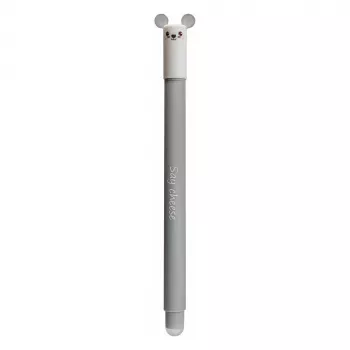 Faber-Castell Eberhard Faber Animal Erase it! Maus Gelstift 0,7 mm Blau, Nachfüllbar, Radierbar (1 Stück) 582108