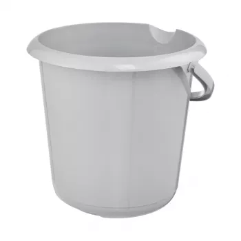 keeeper mika eco runder Reinigungseimer, 10 Liter, Steingrau, 100% Recyclingkunststoff, ergonomischer Griff 1171015000000